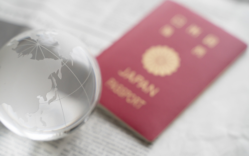 パスポートとグローバルなイメージ画像